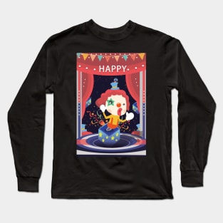 Happy Magic Clown Long Sleeve T-Shirt